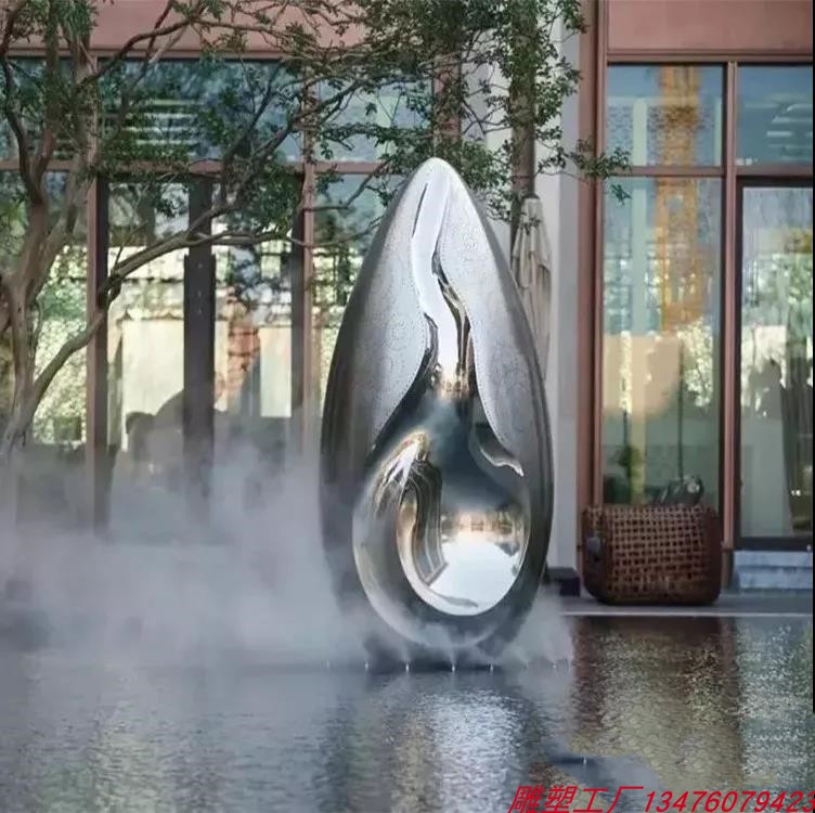 武汉不锈钢雕塑厂鹅卵石圆球造型